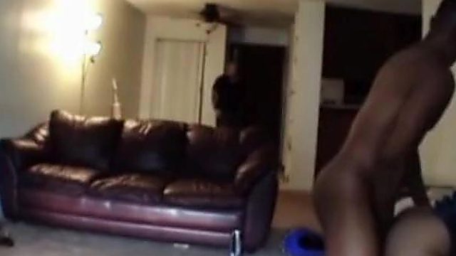 Cheating Ebony Girlfriend Gets Caught by White Boyfriend